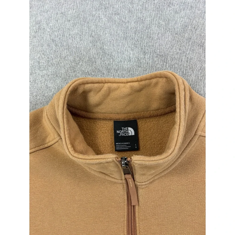The North Face Stitched‎ Logo 1/2 Zip Pullover Sweatshirt (Men's Large) Brown